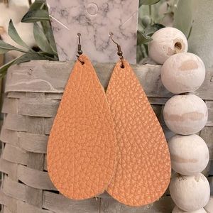 Handmade leather earrings